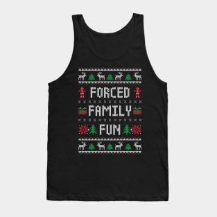 Funny Ugly Christmas Sweater - Forced Family Fun Tank Top